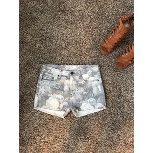 Flowery Jeans Shorts